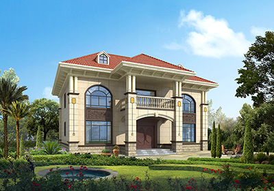 二层欧式复式小别墅设计方案，全套建筑设计图纸BZ2518-简欧风格