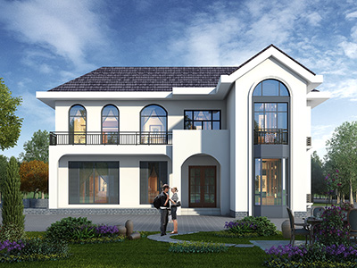 新中式房屋设计图 农村二层别墅BZ2564-新中式风格
