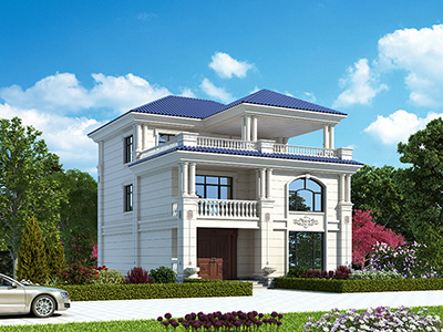 三层欧式房屋设计图大全带堂屋BZ3670-简欧风格