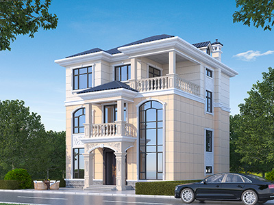 农村三层欧式最新别墅设计图BZ3713-简欧风格